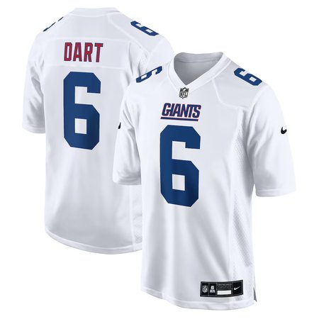 Youth New York Giants #6 Jaxson Dart Nike Tundra White Fashion Game Jersey