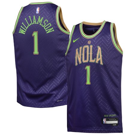 Youth New Orleans Pelicans Zion Williamson Nike Purple 2024/25 Swingman Player Jersey - City Edition Youth New Orleans Pelicans Zion Williamson Nike Purple 2024/25 Swingman Player Jersey - City Edition