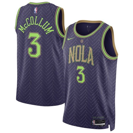 Unisex New Orleans Pelicans CJ McCollum Nike Purple 2024/25 Swingman Player Jersey - City Edition Unisex New Orleans Pelicans CJ McCollum Nike Purple 2024/25 Swingman Player Jersey - City Edition