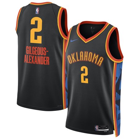 Unisex Oklahoma City Thunder Shai Gilgeous-Alexander Nike Black 2024/25 Swingman Player Jersey - City Edition Unisex Oklahoma City Thunder Shai Gilgeous-Alexander Nike Black 2024/25 Swingman Player Jersey - City Edition