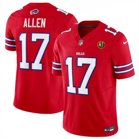 Men's Buffalo Bills #17 Josh Allen Red 2023 F.U.S.E. With John Madden Patch Vapor Limited Stitched Football Jersey Men's Buffalo Bills #17 Josh Allen Red 2023 F.U.S.E. With John Madden Patch Vapor Limited Stitched Football Jersey