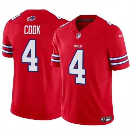 Men's Buffalo Bills #4 James Cook Red 2023 F.U.S.E. Vapor Untouchable Limited Stitched Football Jersey Men's Buffalo Bills #4 James Cook Red 2023 F.U.S.E. Vapor Untouchable Limited Stitched Football Jersey
