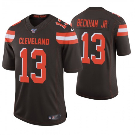 Men's Cleveland Browns #13 Odell Beckham Jr. Brown 2019 100th Season Vapor Untouchable Limited Stitched NFL Jersey Men's Cleveland Browns #13 Odell Beckham Jr. Brown 2019 100th Season Vapor Untouchable Limited Stitched NFL Jersey