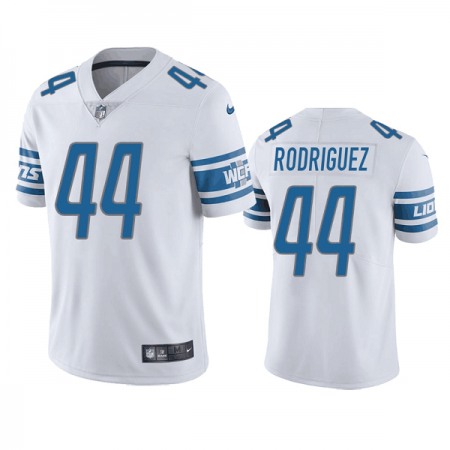 Men's Detroit Lions #44 Malcolm Rodriguez White Vapor Untouchable Limited Stitched Jersey Men's Detroit Lions #44 Malcolm Rodriguez White Vapor Untouchable Limited Stitched Jersey