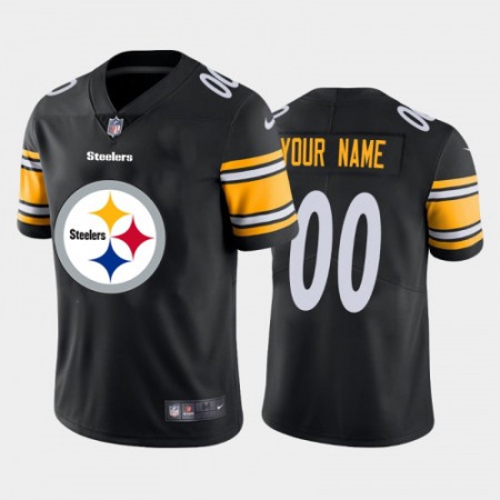Men's Pittsburgh Steelers ACTIVE PLAYER Custom Black 2020 Team Big Logo Limited Stitched Jersey Men's Pittsburgh Steelers ACTIVE PLAYER Custom Black 2020 Team Big Logo Limited Stitched Jersey