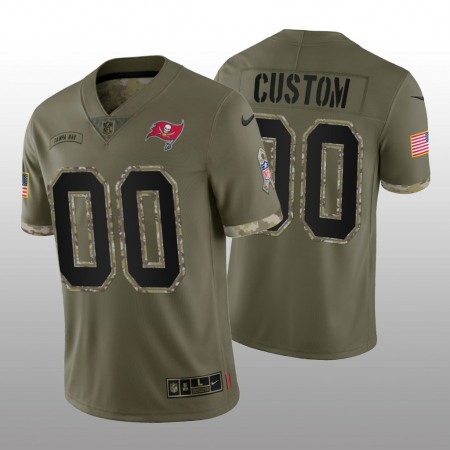 Men's Tampa Bay Buccaneers ACTIVE PLAYER Custom Olive 2022 Salute To Service Limited Stitched Jersey Men's Tampa Bay Buccaneers ACTIVE PLAYER Custom Olive 2022 Salute To Service Limited Stitched Jersey