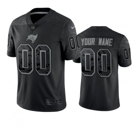 Men's Tampa Bay Buccaneers Active Player Custom Black Reflective Limited Stitched Jersey Men's Tampa Bay Buccaneers Active Player Custom Black Reflective Limited Stitched Jersey