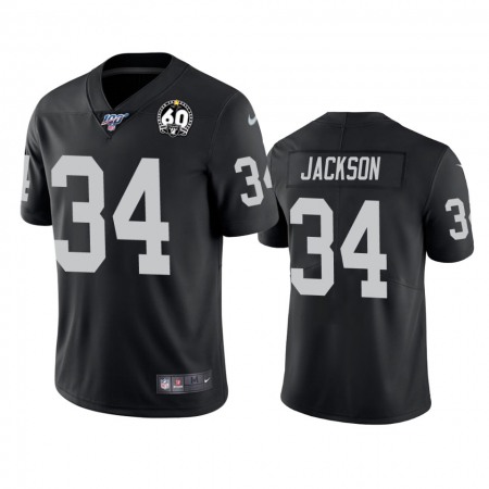 Youth Oakland Raiders #34 Bo Jackson Black 2019 100th Season With 60 Patch Vapor Untouchable Limited Stitched NFL Jersey Youth Oakland Raiders #34 Bo Jackson Black 2019 100th Season With 60 Patch Vapor Untouchable Limited Stitched NFL Jersey