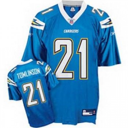 Chargers #21 LaDainian Tomlinson Baby Blue Stitched Youth NFL Jersey