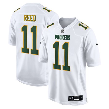 Men's Green Bay Packers #11 Jayden Reed Nike Tundra White Fashion Game Jersey
