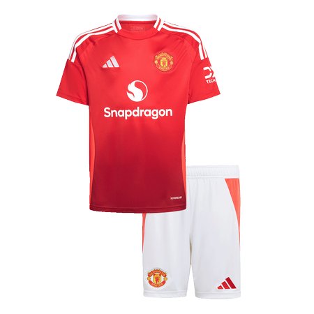 Kid's Manchester United Home Soccer Jersey Kit 2024/25
