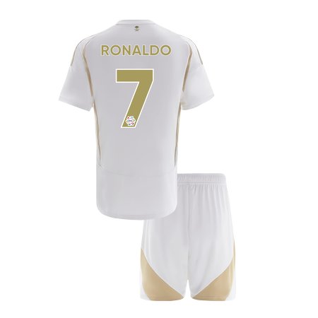 Kid's RONALDO #7 Al Nassr Third Away Soccer Jersey Kit 2024/25