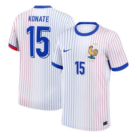 Men's KONATE #15 France Away Replica Soccer Jersey 2024 Men's KONATE #15 France Away Replica Soccer Jersey 2024