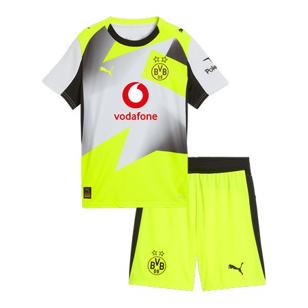 Kid's Borussia Dortmund Away Soccer Jersey Kit 2025/26