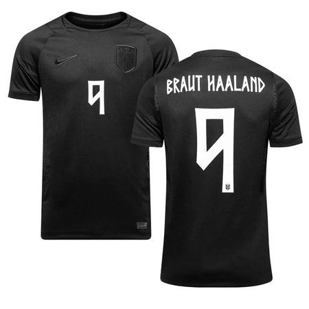 Kid's BRAUT HAALAND #9 Norway Away Replica Jersey World Cup 2026