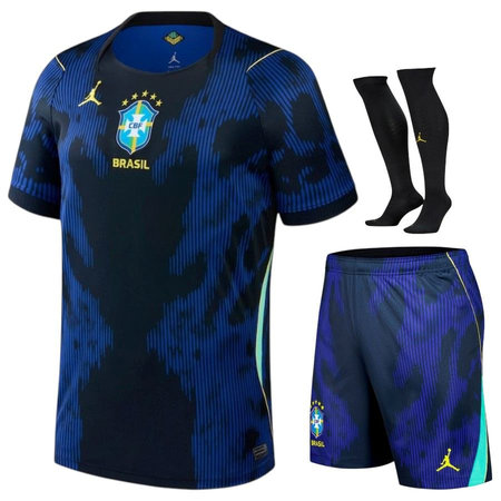Men's Brazil Away Replica Jersey Full Kit World Cup 2026