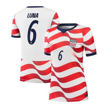 Women's Diego Luna #6 USA Home Stadium Replica Jersey World Cup 2026