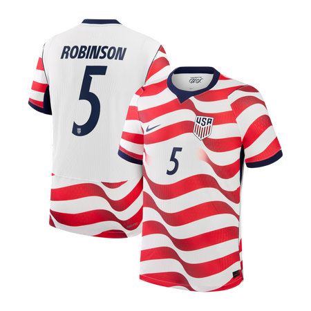 Men's Antonee Robinson #5 USA Home Match Authentic Jersey World Cup 2026