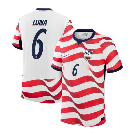 Men's Diego Luna #6 USA Home Match Authentic Jersey World Cup 2026