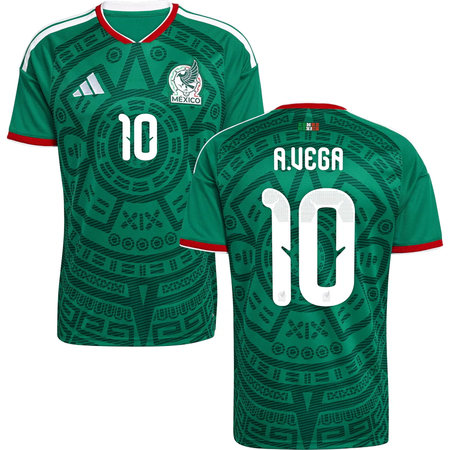Men's A.VEGA #10 Mexico Home Replica Jersey World Cup 2026
