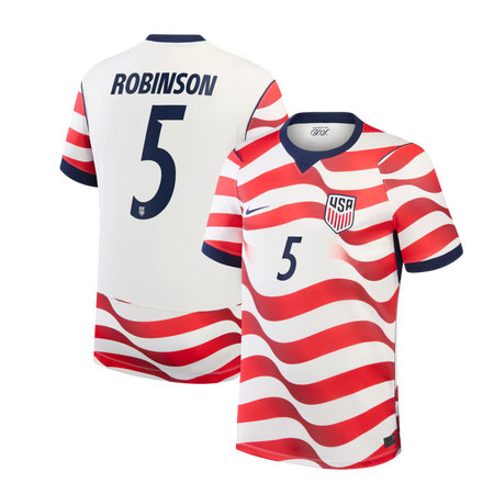 Men's Antonee Robinson #5 USA Home Stadium Replica Jersey World Cup 2026