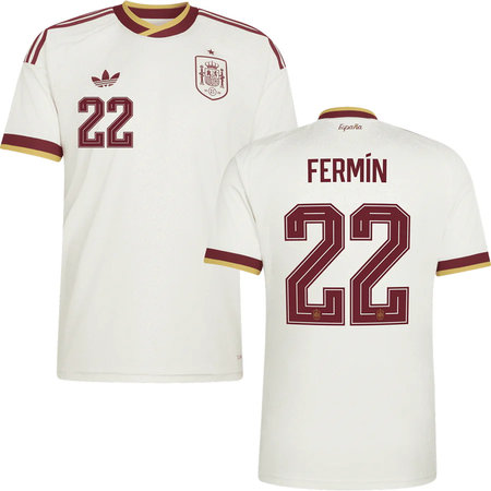 Men's FERMÍN #22 Spain Away Replica Jersey World Cup 2026
