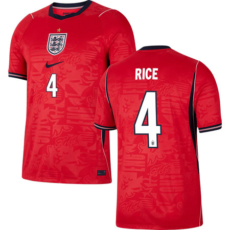Men's RICE #4 England Away Replica Jersey World Cup 2026