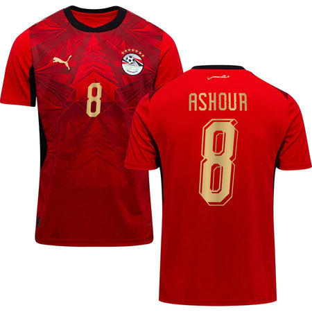 Kid's ASHOUR #8 Egypt Home Replica Jersey World Cup 2026