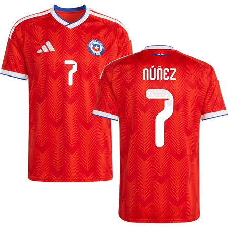 Kid's NÚÑEZ #7 Chile Home Replica Jersey World Cup 2026