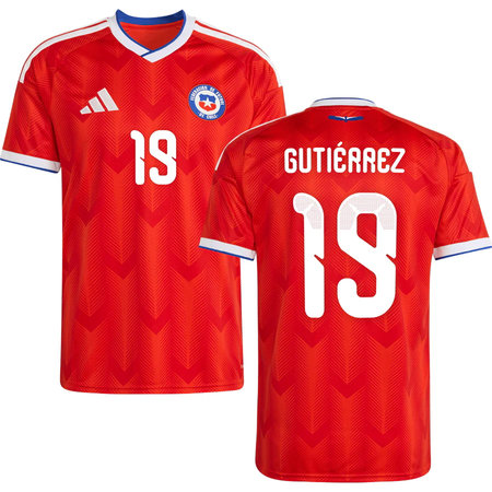 Kid's GUTIÉRREZ #19 Chile Home Replica Jersey World Cup 2026