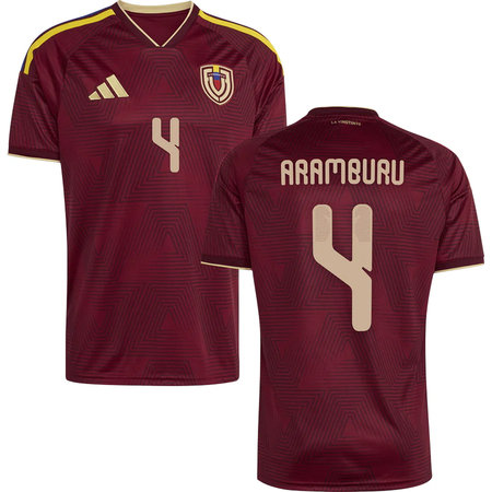 Kid's ARAMBURU #4 Venezuela Home Replica Jersey World Cup 2026