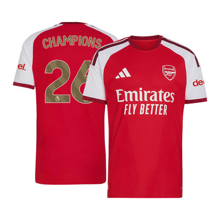 Men's CHAMPIONS #26 Arsenal Home Authentic Soccer Jersey 2026/27